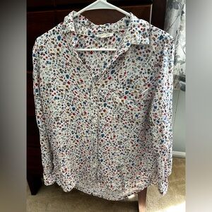 Beach Lunch Lounge Button Down Floral Shirt